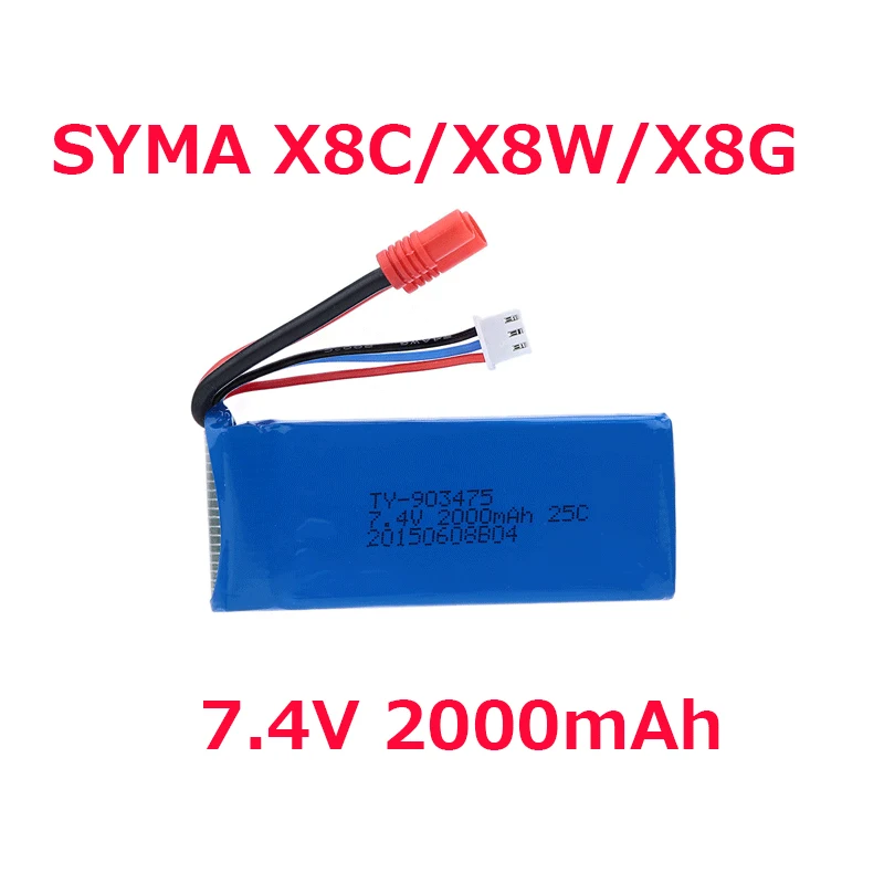 Rc Helicopter Coaxial - Bateria de 7,4 V 2000 mAh