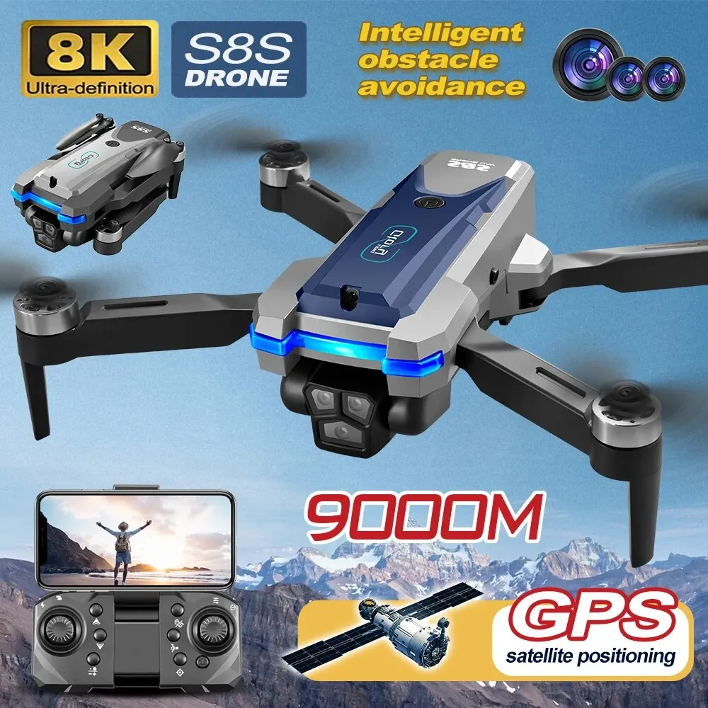 Rc Helicopter Electric - Dobrável RC S8S GPS Drone, 5G